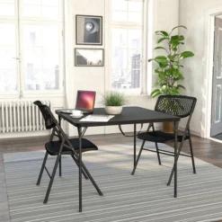 XL 38.5" Fold In Half Card Table With Handle Black - Room & Joy 14 XL 38.5" Fold In Half Card Table With Handle Black - Room & Joy -Room & Joy GUEST 566bab82 3ad1 46d6 b249 ecf64f5369d9