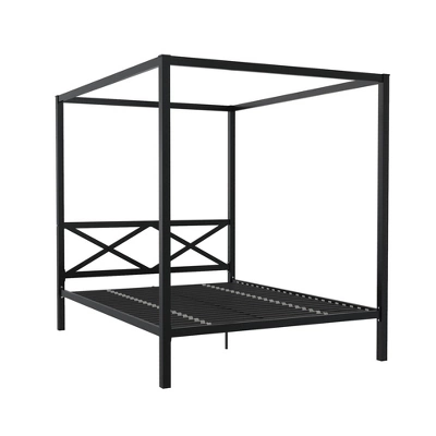 Dax Metal Canopy Bed Black - Room & Joy 7 Dax Metal Canopy Bed Black - Room & Joy - Image 5