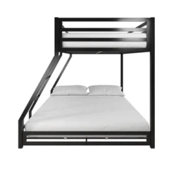 Twin/Full Max Metal Bunk Bed Black - Room & Joy -Room & Joy GUEST 5a7e3181 b987 4016 b4ab 1acc8146fb5f