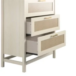 Latta 5 Drawer Dresser Ivory Oak/Faux Rattan - Room & Joy -Room & Joy GUEST 5ca85b05 88f0 4c99 a4ea 31b1f8a1134b