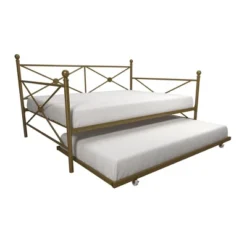 Twin Laura Classic Metal Daybed With Trundle - Room & Joy -Room & Joy GUEST 5d34b9d0 4d36 4738 a353 d7cd8e791eb1