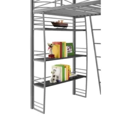 Andy Metal Loft Bed With Integrated Desk And Shelves - Room & Joy -Room & Joy GUEST 60113387 6d37 459a 9ce1 5ba399dc5d31