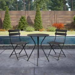 3pc Bistro Set With Folding Chairs - Room & Joy 11 3pc Bistro Set With Folding Chairs - Room & Joy -Room & Joy GUEST 6015900e 1b0c 4b82 a6ce ae63348b41f8