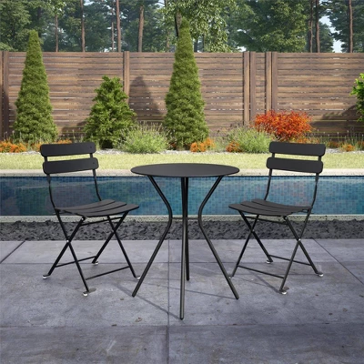 3pc Bistro Set With Folding Chairs - Room & Joy 5 3pc Bistro Set With Folding Chairs - Room & Joy - Image 4