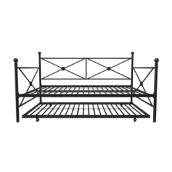 Twin Laura Classic Metal Daybed With Trundle - Room & Joy -Room & Joy GUEST 60bf9b35 d2d8 4cea 9d8f 7f24fc97fd8f