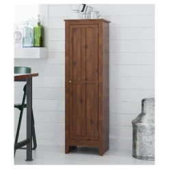 Hagar Single Door Storage Pantry Cabinet Pine - Room And Joy -Room & Joy GUEST 61fc1c27 9bb9 40e8 8d3c 076a3a9d1e20