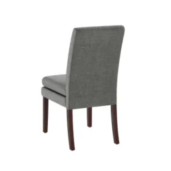Set Of 2 Cale Upholstered Dining Chairs Gray Linen With Dark Base - Room & Joy -Room & Joy GUEST 6382e743 fa0b 470c af5a e21c0fc38471