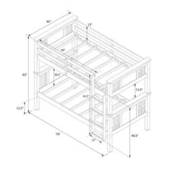 Twin Over Twin Miller Wood Bunk Bed - Room & Joy -Room & Joy GUEST 67202f14 99b1 4412 8869 b5d4552536bf
