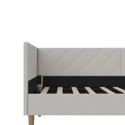 Valerian Upholstered Daybed Gray Linen - Room & Joy -Room & Joy GUEST 6769c914 1b66 4652 a9a9 a7b9b6acb6de