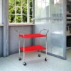 2 Tier Serving Cart Red/Silver - Room And Joy 2 2 Tier Serving Cart Red/Silver - Room And Joy -Room & Joy GUEST 6c56a104 575d 4b82 bb51 229e0235c210