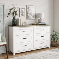 Sandlin 6 Drawer Dresser White - Room & Joy -Room & Joy GUEST 6d642a32 c0d3 4c37 addf f916699458f2
