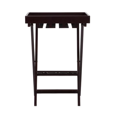 Wood Folding Wine Rack With Removable Tray Espresso - Room And Joy 7 Wood Folding Wine Rack With Removable Tray Espresso - Room And Joy - Image 5