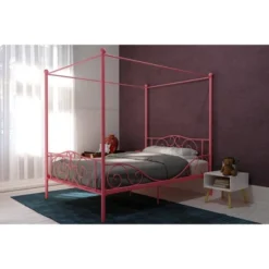 Full Clara Metal Bed Pink - Room & Joy -Room & Joy GUEST 767fbd45 cdb2 4d57 9b3a 866c6dbe178f