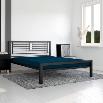 Full 6" Top Mattress Polyester Filled Quilted Blue - Room & Joy 4 Full 6" Top Mattress Polyester Filled Quilted Blue - Room & Joy - Image 2