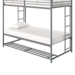 Twin Betony Kids' Bunk Bed With Storage Bins Silver - Room & Joy -Room & Joy GUEST 793b2930 f43b 4c26 b478 b4f7ade8aaf9