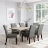 Set Of 2 Cale Upholstered Dining Chairs Gray Linen With Dark Base - Room & Joy -Room & Joy GUEST 8425825b 0f5b 4430 a5bf 05058c2d3c9d