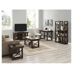 60" Hathaway Wood Veneer Bookshelf/Room Divider Espresso - Room & Joy -Room & Joy GUEST 85aabd54 d253 480a a18e 7950512dee80