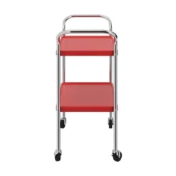 2 Tier Serving Cart Red/Silver - Room And Joy -Room & Joy GUEST 861bb5fc 3371 45a0 86c5 3b278f9a704a