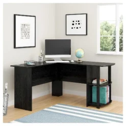 Fieldstone Wood L Shaped Computer Desk With Storage - Room & Joy -Room & Joy GUEST 8734a5b7 461d 444f b338 15fb90854c34