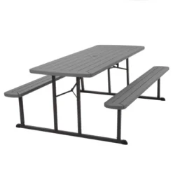 Room & Joy 22 6' Intellifit Folding Blow Mold Rectangle Picnic Table - Room & Joy