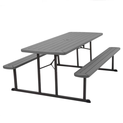 6' Intellifit Folding Blow Mold Rectangle Picnic Table - Room & Joy 3 6' Intellifit Folding Blow Mold Rectangle Picnic Table - Room & Joy