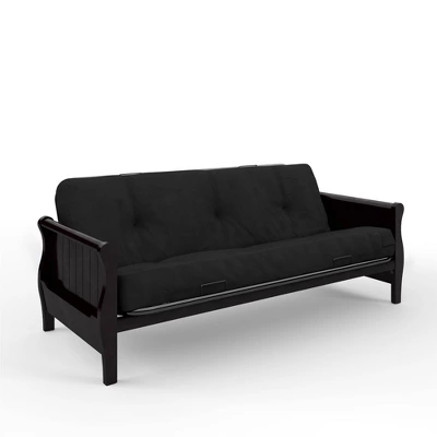 Full Chester Wood Arm Futon Frame With 8" Microfiber Mattress - Room & Joy 4 Full Chester Wood Arm Futon Frame With 8" Microfiber Mattress - Room & Joy - Image 2