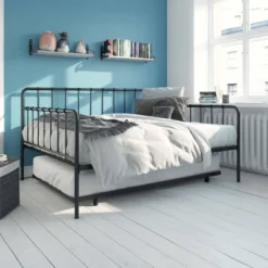 Full Avery Metal Daybed And Twin Trundle - Room & Joy -Room & Joy GUEST 8aa16239 4312 427f ab36 baf55a366248
