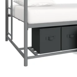 Twin Betony Kids' Bunk Bed With Storage Bins Silver - Room & Joy -Room & Joy GUEST 906e40fa d9ed 43ae 907d f3bd3c24bf1f