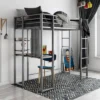 Twin Adele Loft Bed With Desk Silver - Room & Joy -Room & Joy GUEST 9178d08c 8b00 4501 afe9 9be29f54e209