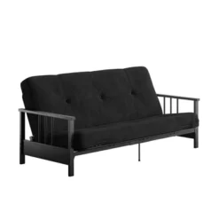 Full Anders Metal Arm Futon With 6" Microfiber Mattress - Room & Joy -Room & Joy GUEST 934d9ab6 7319 47d8 8dd1 82a0b3b64ef4