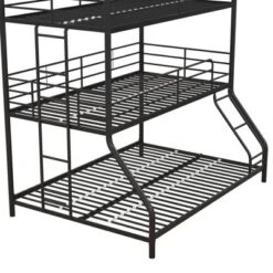 Twin/Twin/Full Zeke Triple Metal Bunk Bed - Room & Joy -Room & Joy GUEST 96d01948 3da2 4bd7 a549 1fdd99f0d91e