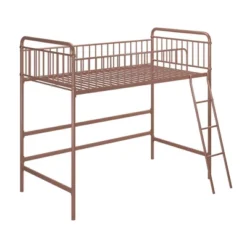 Twin Kaila Metal Loft Bed Rose Gold - Room & Joy -Room & Joy GUEST 974d088e 80b6 4a7b a4be 5c2692786274