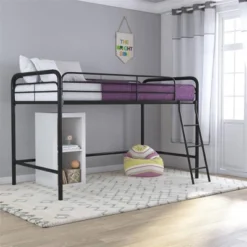 Adeline Junior Metal Loft Bed Black - Room & Joy -Room & Joy GUEST 995cec60 4cc1 4656 bb18 aa37d25c950f