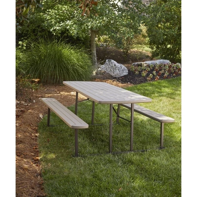 6' Intellifit Folding Blow Mold Rectangle Picnic Table - Room & Joy 10 6' Intellifit Folding Blow Mold Rectangle Picnic Table - Room & Joy - Image 8