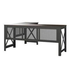 Haskell L Desk With Lift Top Walnut - Room & Joy -Room & Joy GUEST 9f2b4948 ca4d 4070 b724 ccf03bb0e1db