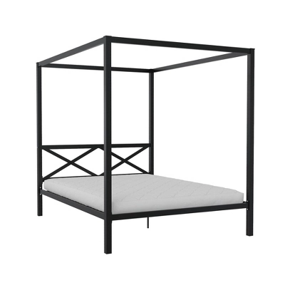 Dax Metal Canopy Bed Black - Room & Joy 13 Dax Metal Canopy Bed Black - Room & Joy - Image 11