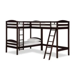 Twin Veronica Triple Wood Bunk Bed - Room & Joy -Room & Joy GUEST a09edf02 5432 4f56 a76b 93d71048c592
