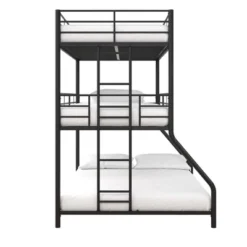 Twin/Twin/Full Zeke Triple Metal Bunk Bed - Room & Joy -Room & Joy GUEST a46edc38 0d62 486a 8d44 6af48377799a