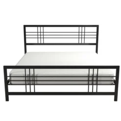 King Bellatrix Industrial Modern Metal Bed - Room & Joy -Room & Joy GUEST a6cb6ebe 5094 4b48 89b4 c6faed2bfa74