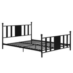 Lisa Contemporary Metal Bed Black - Room & Joy -Room & Joy GUEST a6f28f0b b7e0 4b90 b28b 39742882d0ed