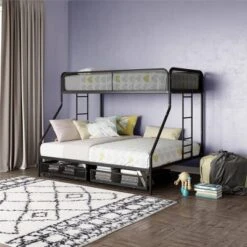 Twin Over Full Jeremy Bunk Bed With Storage Drawers Black - Room & Joy -Room & Joy GUEST aaafbfd0 a9cd 4cad a025 75fd0231fba1