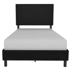Twin Janford Upholstered Bed Black Faux Leather - Room & Joy -Room & Joy GUEST aab14cea 810b 4208 9406 153879248f41
