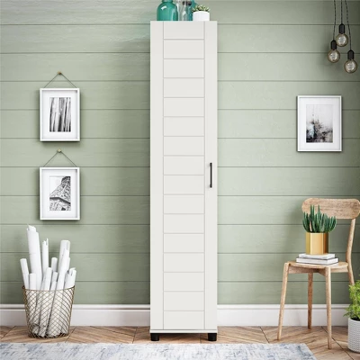 Portford 16" Wide Shiplap Cabinet White - Room & Joy 2 Portford 16" Wide Shiplap Cabinet White - Room & Joy