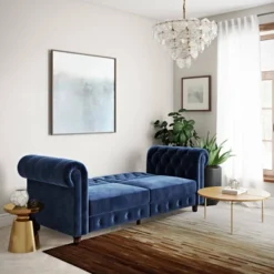 Finnley Velvet Upholstered Sofa Futon - Room & Joy 21 Finnley Velvet Upholstered Sofa Futon - Room & Joy -Room & Joy GUEST b103affa 9cde 4e83 af88 ae521d100b4f