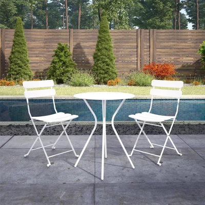 3pc Bistro Set With Folding Chairs - Room & Joy 8 3pc Bistro Set With Folding Chairs - Room & Joy - Image 7