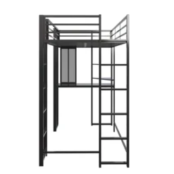 Twin Adele Loft Bed With Desk Black - Room & Joy -Room & Joy GUEST b2b76131 f21b 4770 81a5 86455cb71a1e