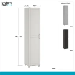 16" Welby Utility Storage Cabinet White - Room & Joy -Room & Joy GUEST b2eaaab8 65fc 4d6a 917a ae9fd421ef84