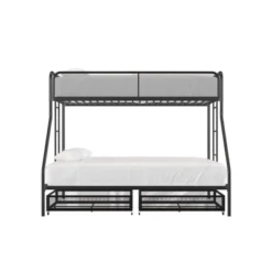 Twin Over Full Jeremy Bunk Bed With Storage Drawers Black - Room & Joy -Room & Joy GUEST b2ebd7ee 3d8a 4db3 9f38 18a6f276a81a