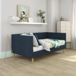 Fabio Mid Century Upholstered Daybed - Room & Joy -Room & Joy GUEST b3d500d6 ebf0 42c9 bc5c 71c8b77fc5c2