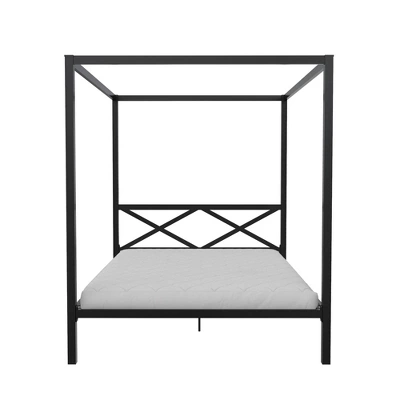 Dax Metal Canopy Bed Black - Room & Joy 8 Dax Metal Canopy Bed Black - Room & Joy - Image 6